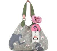 Fritzi x Frida Kahlo Izzy Medium Limited Jungle Sac Cabas Femme Sac Bandoulière Sac à Main Loisirs Quotidien Bouton-Pression Canvas 14 x 43 x 31 cm, Vert