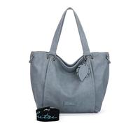 Fritzi02 Eco Sky Sac shopper femme matière recy sac épaule sac main fermeture éclair compartiments intérieurs bandoulière réglable quotidien shopping 33.5 x 54 x 12.5 cm, Bleu clair