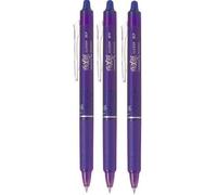 Frixion Clicker Blrt - Fr7 Lot De 3 Stylos Roller Rétractables Fins Effaçables Pointe 0,7 Mm Trait 0,35 Mm Violet