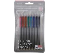 Frixion Synergy Knock, Erasable Retractable Gel Ink Pens, Synergy Knock, 0.4mm Extra Fine Point, Assorted Colors, Lfsk-14-8c, 8 Pack