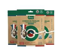 Frixy - Pack 3 sachets Feuilles (60 lavages) - Lessive hydrosolubles parfum forêt (Sachet de 20 Feuilles) - Fabriqué en France