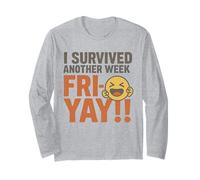 Friyay I Survived Another Week - Drôle de Week-End Sarcastique Manche Longue