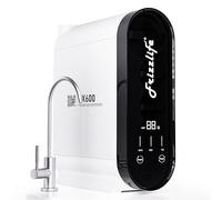 Frizzlife Système d'osmose inverse, 600 GPD, système de détartrage RO, filtre à eau sous évier 2:1, pur pour le drainage, réduit les TDS, sans réservoir, sans BPA, PX600