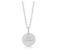 Frk. Lisberg - Collier Stay Strong Pendentif Argent - Femme - Accessoires - Gris - Taille: M