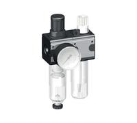 FRL 2 Parties G1/4'' 1200l/min 0.5-10.0bar/7-145psi Cage de Protection Semi-Automatique en Polycarbonate Multifix 1