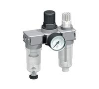 FRL 3 Parties G1/4'' 750l/min 0.5-10.0bar/7-145psi Auto (Fermé Sans Pression) Manomètre 40 mm Polycarbonate Multifix 0