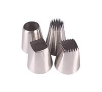 FRLUYNG Lot de 4 douilles professionnelles en acier inoxydable pour décoration de gâteaux, gâteaux, biscuits, pâtisseries, beignets