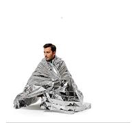 Frmarche 2PCS Couverture de Survie d'urgence Réfléchissante 130X210cm Imperméable Couvertures Thermique pour randonnée Conserver la Chaleur du Corps