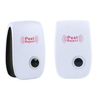 Frmarche 2pcs Répulsif Ultrason Électronique Plug-in Pest Répulsif pour Anti Moustiques Anti Mouche Fourmi Cafard Araignées Souris Rongeurs Insectes