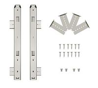 FRMSAET Heavy Duty 305/355/405/455 mm d'épaisseur Construction en acier Clavier Tiroir Coulisses Plateau Armoire Meubles Quincaillerie Rails (405 mm, Argent)