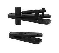 FRMSAET Heavy Duty Acier Inoxydable Porte Cachée Pivot Système De Charnière Quincaillerie De Meubles Rotation De 360 Degrés Charnières De Porte Invisibles En Bois Mis En Place Arbre. (Grand, noir)