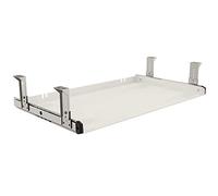 FRMSAET Plateau de clavier sous le bureau Matériel tout en métal 53 cm/ 60 cm/ 76 cm Plate-forme Organisateur de tiroir d'ordinateur Bureau à domicile Outil de rangement de garage. (60 cm, Blanc)
