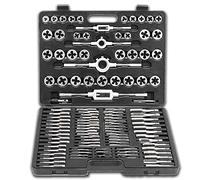 Froadp 110 pièces Jeu de Tarauds et Poinçons Trousse à Outils Métrique en Acier Allié Kit Professionnel Tarauds à Filières de Filetage avec étui de Rangement(110 PCS)