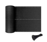 Froadp 1x10m Filets d'ombrage HDPE Clôture de Jardin Brise-Vue Tennis avec Attaches-câbles Parasol 150g/m² Solaire Protection Filet Tissu Coupe-Vent Pare-Soleil pour Balcon Terrasse (Anthracite)