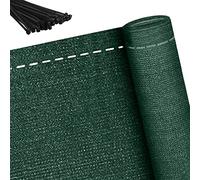 Froadp 1x10m HDPE Brise-Vue d'intimité pour Jardin, Écrans de Protection Clôture Ombrage, Filet Revêtement de Vent Tissu avec Anti-UV, Paravent pour Jardin Terrain de Sport(Vert Foncé)