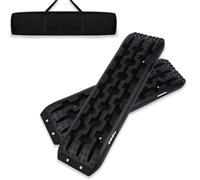 Froadp 2 Pièces PEHD Planche de Récupération D'aide à la Traction pour Aide les Pneus à Sortir de la Neige et de la Boue Tapis de Traction Plaques Bande de Traction pour SUV RV Car Truck (Noir)