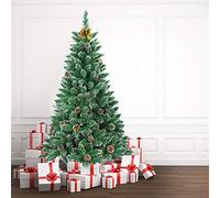 Froadp 210cm Arbre Artificiel de Noël avec Support Stable et 720 Pointes de Simulation Traditionnel pour Noël Bricolage Artisanat Fête Décoration(PVC avec Snow-Effect)