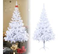 Froadp 210cm Arbre Artificiel de Noël avec Support Stable et 750 Pointes de Simulation Traditionnel pour Noël Bricolage Artisanat Fête Décoration(PVC Blanc)