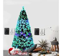 Froadp 210cm Arbre de Noël en Fibre Optique avec Support Stable et 260 Pointes de Simulation Traditionnel pour Noël Bricolage Artisanat Fête Décoration(Aiguilles de pin Colorées)