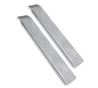 Froadp 2X Rampe de Chargement Antidérapante Galvanisé Rampes d'accès de Trottoir Rail pour Voitures de Moto Quads Remorques Charge Maximale 400KG par Paire (160x22.5x4.5cm)