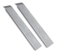 Froadp 2X Rampe de Chargement Antidérapante Galvanisé Rampes d'accès de Trottoir Rail pour Voitures de Moto Quads Remorques Charge Maximale 400KG par Paire (135x23x4.5cm) Type E