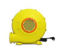 Froadp 350W Ventilateur d'air du Château Gonflable Pompe Gonfleur Electrique Portable avec Poignée et Piquet de Terre 1650Pa Faible Bruit Souffleur pour Jeux Gonflables (Jaune+Orange)