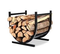 Froadp 44x37x40cm Support à Bois de Chauffage Range-Bûches Porte Buche pour Intérieur et Extérieur Panier en Bois avec Cadre en Métal Écurie de Stockage de Bois pour Laide à Lempilage des Bûches