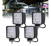 Froadp 4x48W Phares Tout-Terrain LED, IP67 Lumière Extérieure, Phares Supplémentaires avec Coque en Aluminium Moulé Sous Pression, Offroad Projecteur pour Tracteur SUV UTV ATV