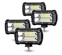 Froadp 4x72W LED Phares Supplémentaires de Voiture, IP67 Lampe Auxiliaire LED Étanche, Lumière de Brume de Voiture, Feux de Recul, Lampes de Travail de Haute Qualité 12V/24V pour SUV LKW UTV