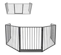 Froadp 5 pièces Barrières pare-feux de Sécurité Animaux de Compagnie en Acier Barrières d’escaliers et de Portes Cheminée Escalier pour Bébé Animaux(60x80cm)