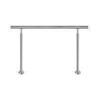 Froadp 80cm Mains Courantes à Angle Réglable, Rampe d'escalier en Acier Inoxydable, Rambarde avec Anneau à Billes et 2 Poteaux, Garde-corps à Tige pour Escalier Balcon Terrasse Parapet(0 Crossbar)