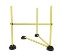 Froadp Agility Lot de barres de saut pour le football - Réglable en hauteur - Pour sports - Multiusage - Vitesse - Kit d'obstacles de coordination - Kit d'entraînement pour rebondir - Mobilité (jaune)