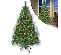 Froadp Artificiel Simulation Sapin de Noël avec Support Sapin comme Un Vrai Artificiel Branches de Sapin Arbre de Noël pour Décoration Intérieure et Extérieure (avec 120 LEDs, 120cm)