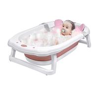 Froadp Baignoire pliable pour bébé 82x50x20cm avec trous de drainage et coussin antidérapant Baignoire de douche portable pour les tout-petits Baignoire ergonomique pour nouveau-nés et tout-petits