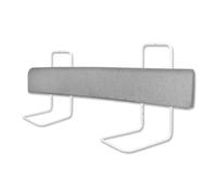 Froadp Barrière de lit pour tout-petits - Réglable en hauteur - Protection de bord de lit avec fermeture éclair et bouton pression - Portable - Pour enfants de 0 à 3 ans (150 cm, gris lin)