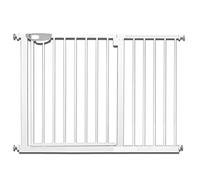 Froadp Barrière de Sécurité Extensible, Barrière de Pression sans Perçage, Grilles de Porte Barrières pour Bébé et Chiens, Porte de Protection D'escalier en Métal Largeur Réglable(Blanc, 105-115cm)