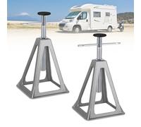 Froadp Béquilles pour Caravane Chandelles D'appui Béquille de Cric Réglable en Hauteur Stockage Maximum 1T pour Stabiliser Accessoires de Voitures Caravanes Camping-Cars ou Remorques (2 Pcs)
