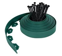 Froadp Bordure de Parterre Flexible en Plastique, Palissades de Jardin avec d'ancrage, Courbes de Parterre de Fleurs, Bordurette de Tonte, Bordures de Pelouse, Clôture de Jardin (20m, Vert)