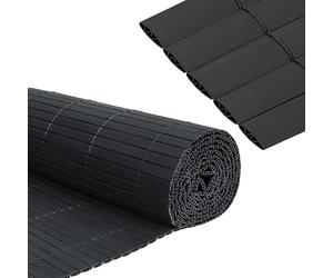 Froadp Brise-vue - 160 x 600 cm - Protection contre le vent - En PVC - Avec attaches de câble - Imitation bambou - Avec lamelles renforcées - Pour extérieur, jardin, terrasse - Anthracite