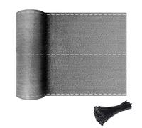 Froadp Brise-vue - En polyéthylène haute densité - 1,8 x 10 m - Avec serre-câbles - Protection solaire - Protection contre le vent - 150 g/m² - Filet d'ombrage pour clôture, balcon, terrasse - Gris