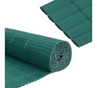 Froadp Brise-vue en PVC - Imitation bambou - Avec serre-câbles et lamelles renforcées en forme de W - Résistant aux intempéries - Pour balcon, extérieur - 200 x 1000 cm - Vert
