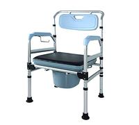 Froadp Chaise Percée Réglable, Chaise de Toilettes avec Accoudoirs Rabattables et Réglables en Hauteur, Pieds Antidérapants