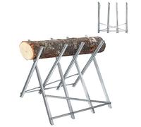 Froadp Chevalet de Sciage en Acier Support de Scierie Pliable et Réglable Cadre de Scie de Jardin Chevalet de Tronçonneuse Support de Scie à Main Capacité de Charge Jusqu'à 150kg (82x80,5x79cm)