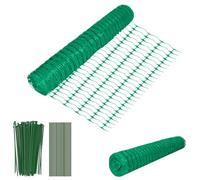 Froadp Clôture de pâturage - 1 m x 50 m - Clôture de poulet avec clous et rubans - Filet de protection en plastique - Clôture mobile multifonction - Clôture de moutons - Clôture pour chien - Filet de
