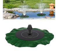 Froadp Fontaine solaire LED 1,4 W - Fontaine de bassin - En forme de feuille de lotus - Avec 7 styles de fontaine - Pompe flottante - Pour bassin de jardin, bain d'oiseaux, bassin, bassin à poissons,