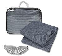 Froadp HDPE Tapis de Camping Outdoor Bâches de Sol pour Camping-Car avec Trou en Aluminium & Sac de Transport Lavable Tapis d'auvent Antidérapant Tapis de Tente de Caravane (300x300cm)