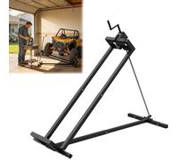 Froadp Lève-tondeuse à gazon 400 kg - Inclinaison à 45 ° - Cric télescopique - Pont élévateur pour tondeuse à gazon autoportée - Tracteur à gazon - Tondeuse autoportée - Noir