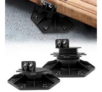 Froadp Lot de 20 plots réglables en hauteur de 30 à 60 mm, pour dalles de terrasse, pieds réglables en polypropylène, sous-structure, palier pour sols stratifiés, dalles de terrasse et de balcon
