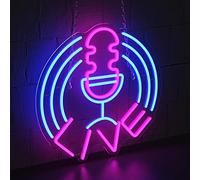 Froadp Panneau néon LED 5 V - Décoration murale - Lettres lumineuses avec chaîne USB, modulateur de lumière, crochet et chaîne - Pour chambre à coucher, karaoké, bar, fête (Live )