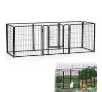 Froadp Parc pour chiot - 8 pièces - Avec porte - 80 x 80 cm - Enclos pour animaux - Clôture pour chiots - Enclos pour chien